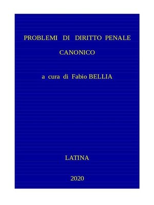 cover image of Problemi di Diritto Penale Canonico